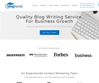 Bloghands.com(Blog Writing Service) Screenshot
