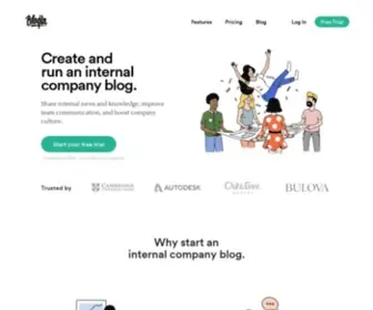 Blogin.co(Create and run an internal company blog) Screenshot