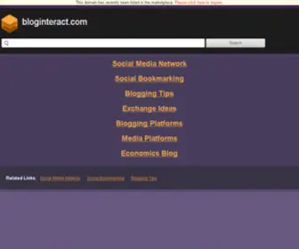 Bloginteract.com(Blog interaction) Screenshot