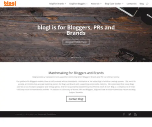 Blogl.com(Blogl for bloggers and Brands) Screenshot
