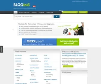 Bloglinks.biz(Blogkatalog & Blogmarketing) Screenshot