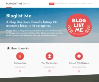 Bloglist.me(A Blog Directory) Screenshot