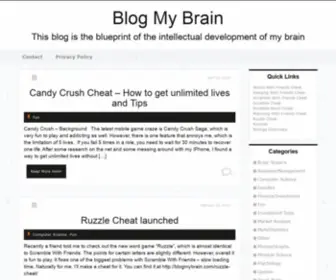 Blogmybrain.com(This blog is the blueprint of the intellectual development of my brain) Screenshot