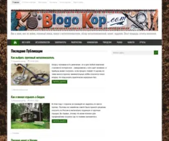 Blogokop.com(Блог кладоискателя (поиск с металлоискателем)) Screenshot