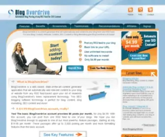 Blogoverdrive.com(Automated blog posting for your blog content and blog marketing needs with) Screenshot