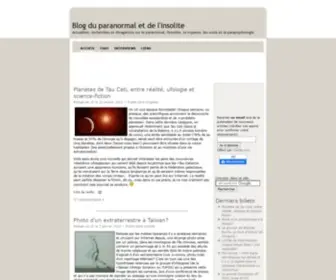 Blogparanormal.com(Blog du paranormal et de l'insolite) Screenshot