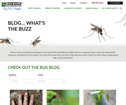 Blogpestcontrol.com(Bulwark Exterminating's Bug Blog) Screenshot