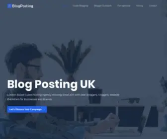 Blogposting.co.uk(Guest Blog Posting Services By UK Blogger Outreach Experts) Screenshot