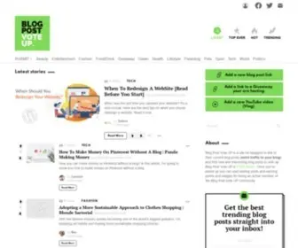 Blogpostvoteup.com(Vote other posts up and gain extra traffic to your own blog) Screenshot