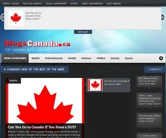 Blogscanada.ca(Top Canadian Blogs and News Sites) Screenshot