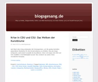 Blogsgesang.de(Politischer Blog von Peter Richter) Screenshot