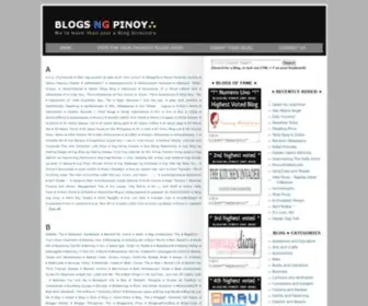 Blogsngpinoy.com(BLOGS NG PINOY) Screenshot