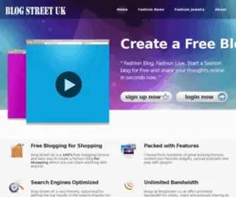 Blogstreet.co.uk(Create a Free Fashion Blog Site for UK Shopping Online) Screenshot