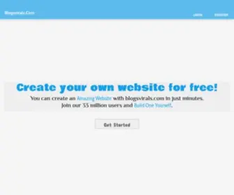 Blogsvirals.com(Free website builder) Screenshot