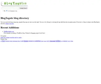 Blogtagstic.com(BlogTagstic blog directory) Screenshot