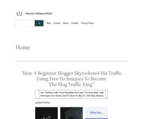 Blogtrafficking.com(Blog Traffic Tips) Screenshot