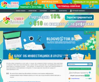 BlogVestor.biz(Инвестиции в Интернете) Screenshot