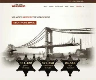 Blogwranglers.com(Website Movers & Migrations) Screenshot