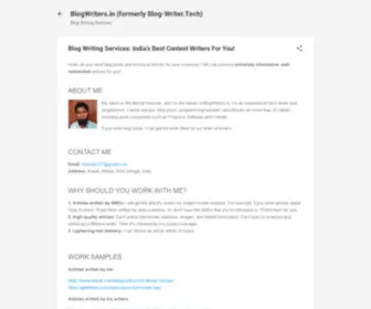 Blogwriters.in(Blog Writing Services) Screenshot