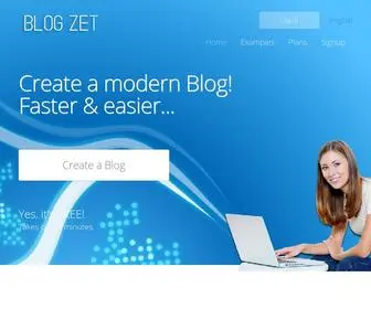 Blogzet.com(Create a Free Website or Blog) Screenshot