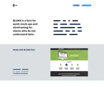 Blokkfont.com(BLOKK font) Screenshot