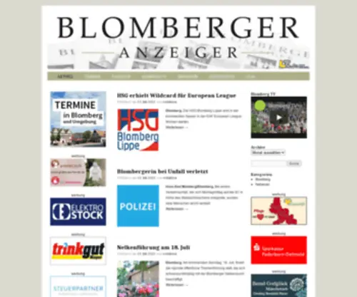 Blomberger-Anzeiger.de(BLOMBERG) Screenshot