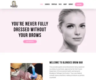 Blondiesbrowbar.com(Blondies Brow Bar) Screenshot