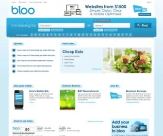 Bloo.com.au(Bloo is Perth's Full Service online business directory) Screenshot