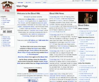 Blood-Wiki.org(Blood Wiki) Screenshot
