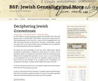 Bloodandfrogs.com(Jewish Genealogy and More) Screenshot