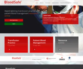 Bloodsafelearning.org.au(BloodSafe eLearning Australia) Screenshot