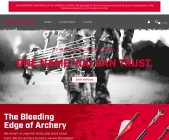 Bloodsportarchery.com(Bloodsport Archery is the leader in archery innovation and) Screenshot