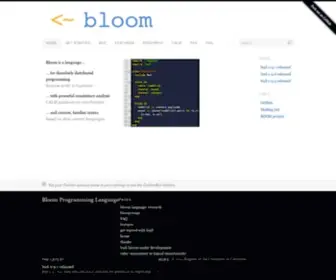 Bloom-Lang.net(Bloom Programming Language) Screenshot