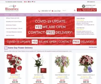 Bloomex.com.au(Bloomex Australia Flowers & Gift Hampers) Screenshot