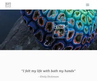 Bloomfelt.com(I felt my life with both my hands) Screenshot