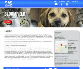 Bloomfieldshelter.com(Bloomfield Animal Shelter) Screenshot