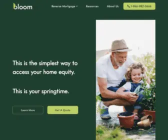 Bloomfin.ca(Bloom reverse mortgage™) Screenshot