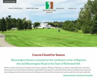 Bloomingtondowns.ca(Come golf with us) Screenshot