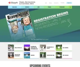 Bloomingtonparks.org(Bloomington, IL Parks & Recreation) Screenshot