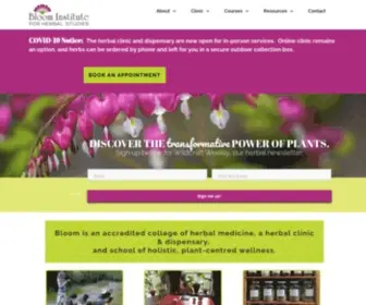 Bloominstitute.ca(Plant-centred healing & wellness) Screenshot