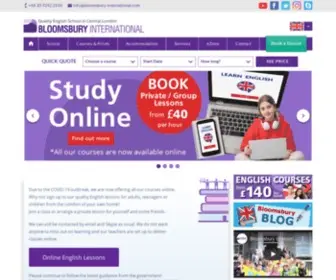 Bloomsbury-International.com(English language school in london) Screenshot