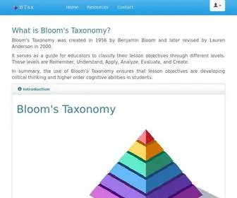 Bloomstaxonomy.us(Blooms Taxonomy) Screenshot