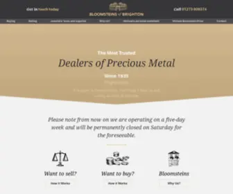 Bloomsteins.co.uk(We buy precious metals) Screenshot