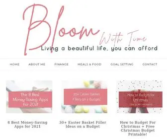 Bloomwithtime.com(Living The Life You Can Afford) Screenshot