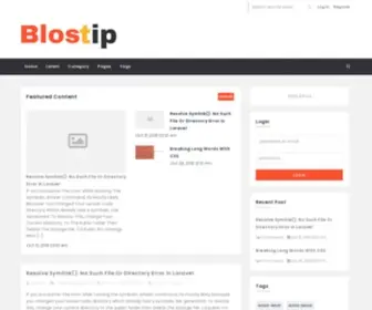 Blostip.com(Share Dev Tips In Bite) Screenshot