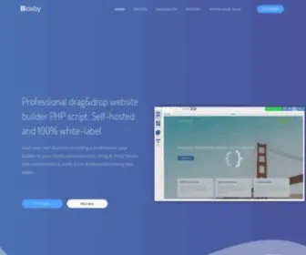 Bloxby.com(Drag and drop website builder PHP script) Screenshot