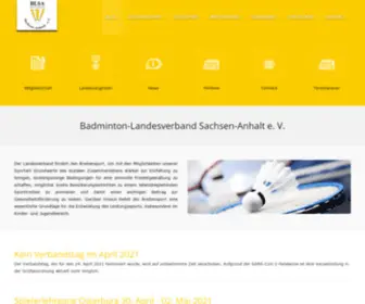 Blsa.de(Badminton-Landesverband Sachsen-Anhalt) Screenshot