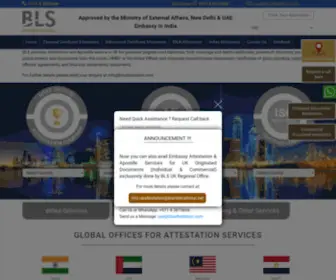 Blsattestation.com(Indian Certificate Attestation) Screenshot
