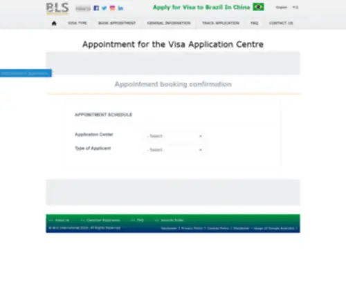 BLSbrazilvisa.com(Brazil Visa BLS Book Appointment for Brazil Visa in China) Screenshot