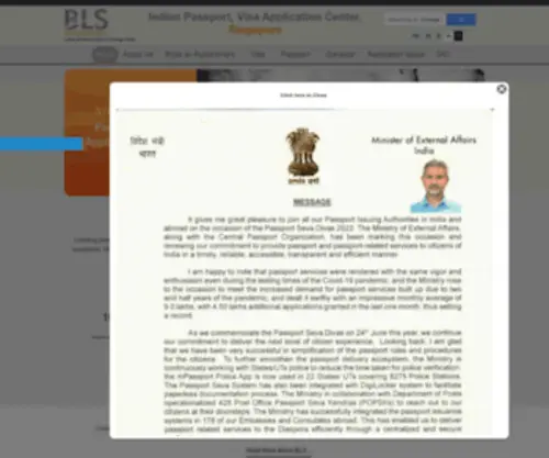 Blsindia.sg(BLS International Services) Screenshot